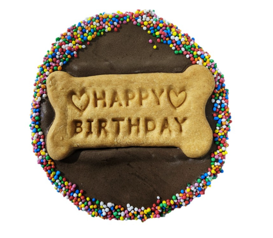 DOG BIRTHDAY CAKE COOKIE CAROB