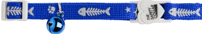 FISHBONE CAT COLLAR - BLUE