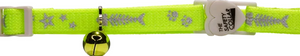 FISHBONE CAT COLLAR - FLURO GREEN