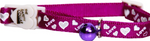 LOVE HEARTS CAT COLLAR - PURPLE