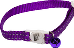 REFLECTIVE THREAD CAT COLLAR - PURPLE