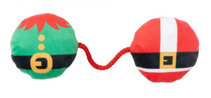 ELF AND SANTA BELLIES ROPE CAT TOY